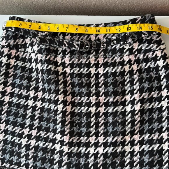 Nygard Collection Vintage Houndstooth A-Line Mini Skirt Lined -Size 8 Petites - Picture 8 of 9